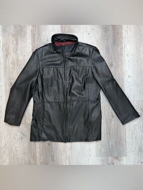 Worthington Women’s Petite Black Leather Jacket Size XLP